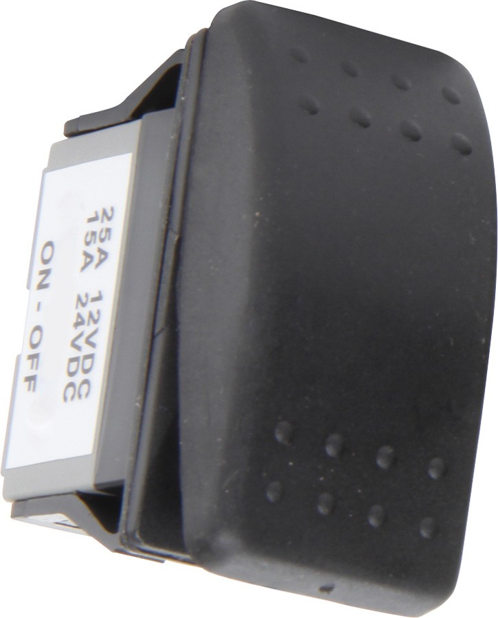 QuickCar Rocker Switch - On / Off / Momentary - 12V - Plastic - Black - Each