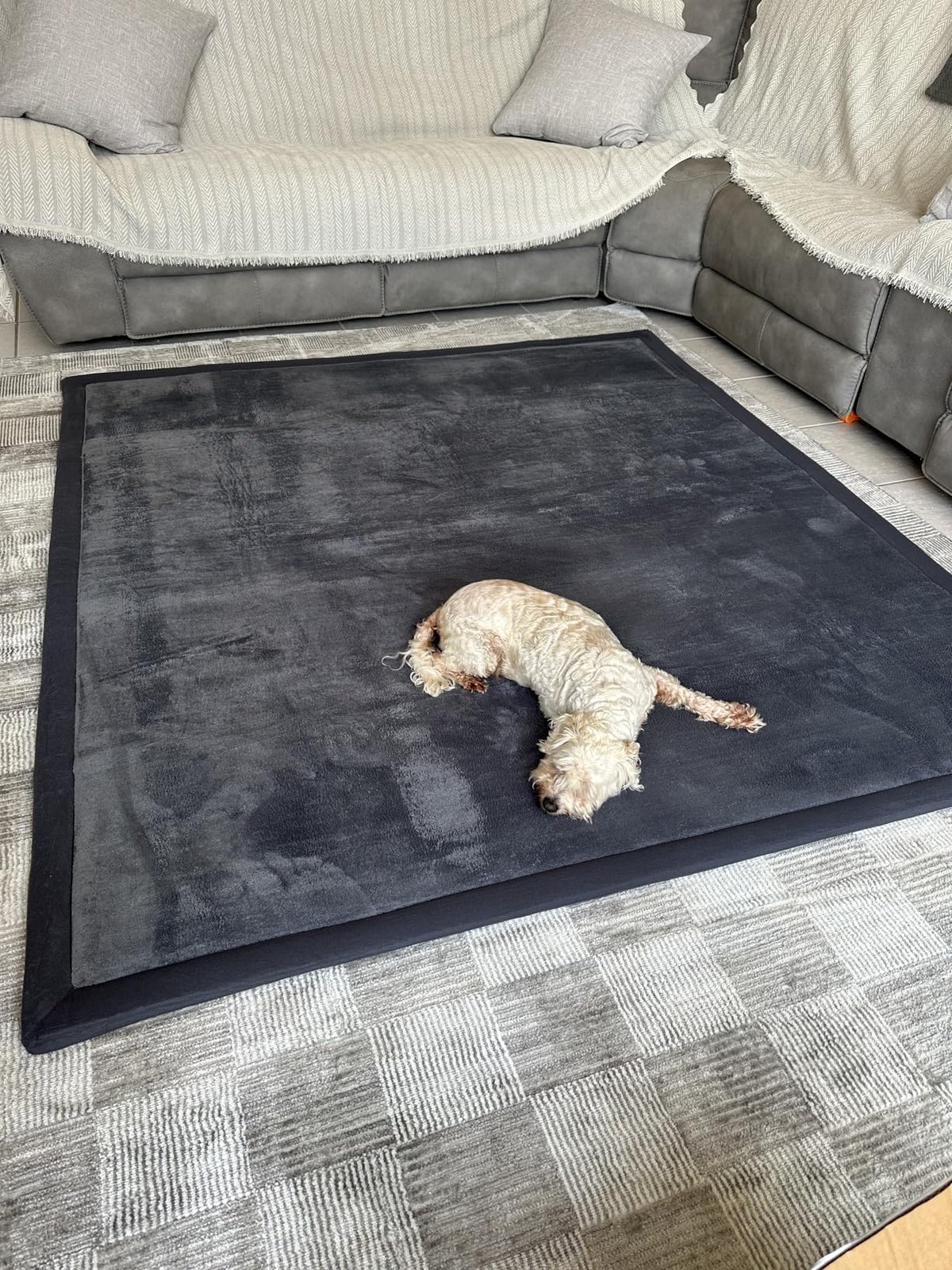 59x79in Thick Memory Foam Mat Baby Playpen Relaxing Pad Crawling Non Slip Carpet