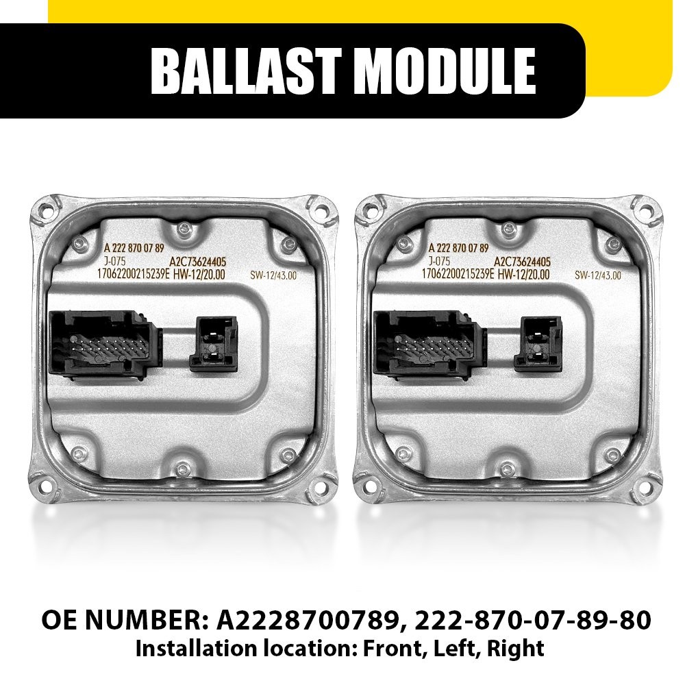 2 Right/Left LED Headlight Ballast Control Module For 14-2018 Mercedes C300 E350