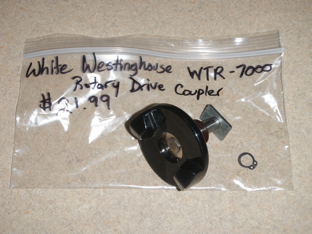 White Westinghouse Bread Maker Machine Rotary Drive Coupler for model WTR-7000