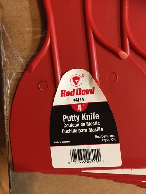 10 PACK RED DEVIL INC 4714T 4" Plastic Putty Knife, 4"