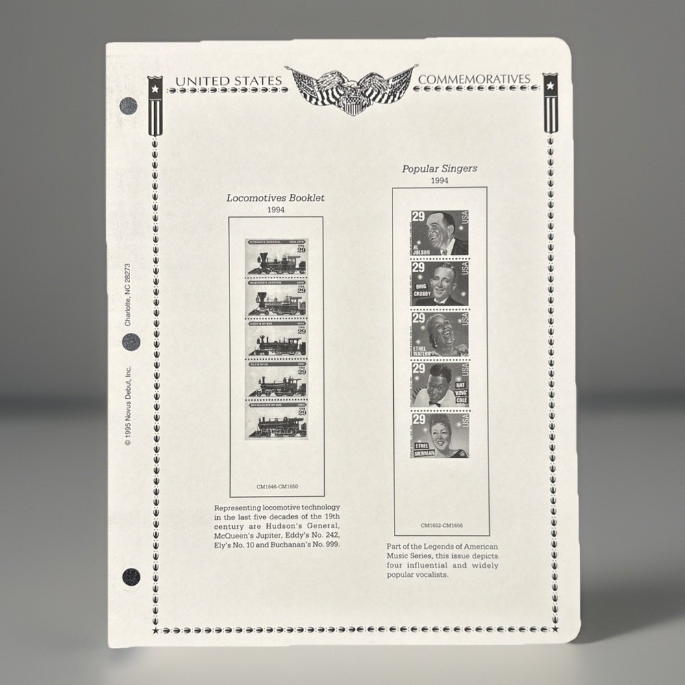 Minkus Album Pages Set Of 2 1994 Supplements