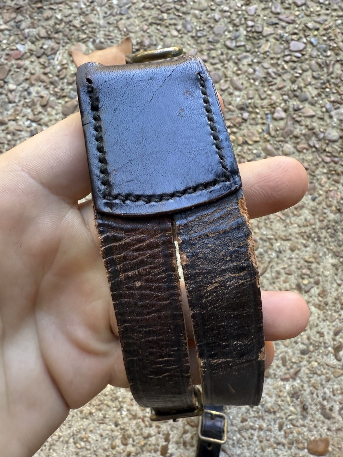 German Military Sword Hanger WW1 WW2 Era Unsure Leather