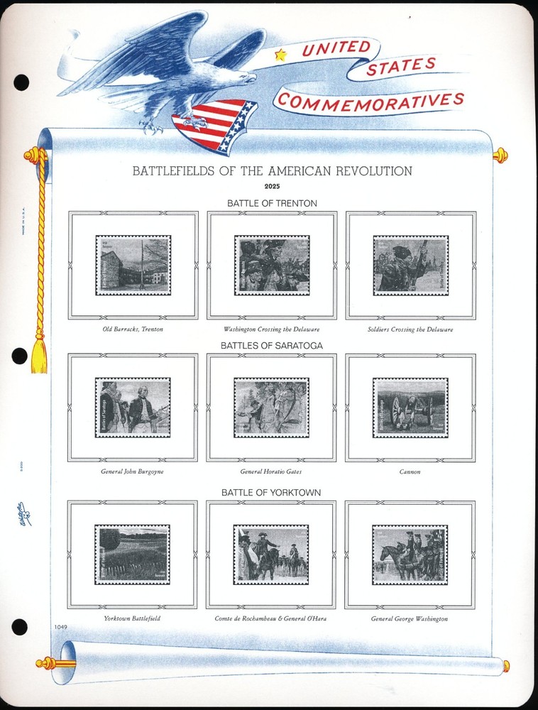 WHITE ACE 2025 UNITED STATES Commemorative Singles Stamp Album Supplement B NEW!