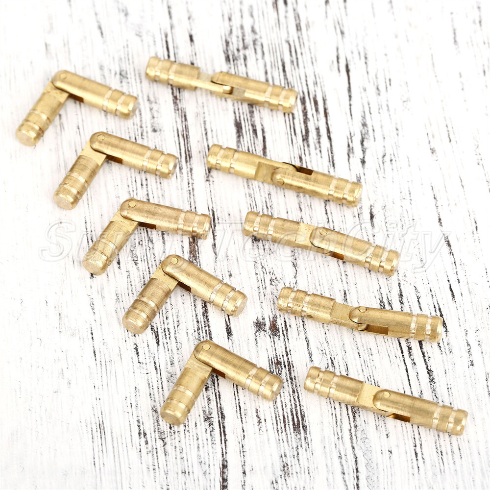 10x Retro Box Mini Case Hidden Hinges Invisible Concealed Barrel Drawer Hinges