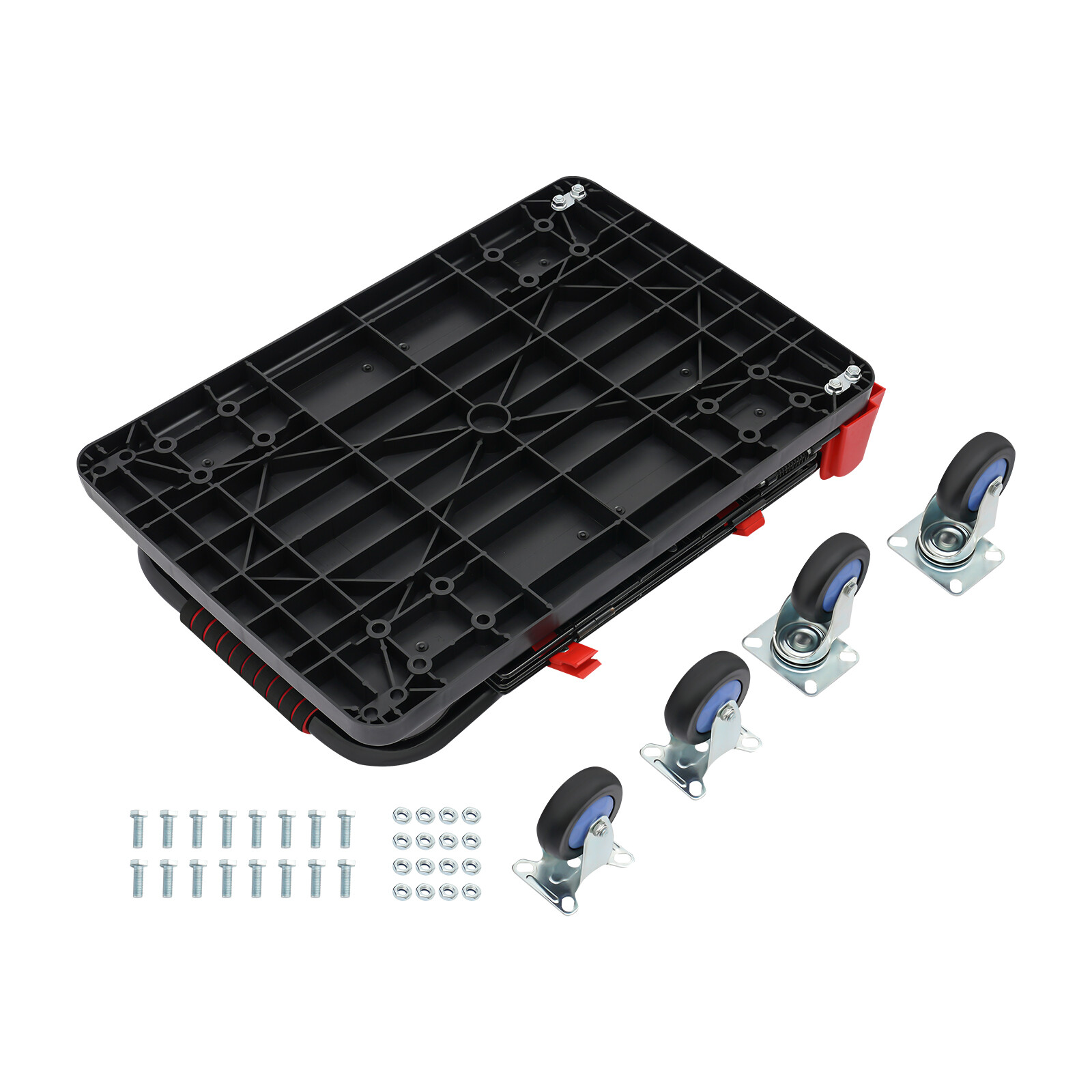 Platform Truck Cart With Cage 2 In 1 Heavy Duty Push Cart Dolly 330lbs Capacity