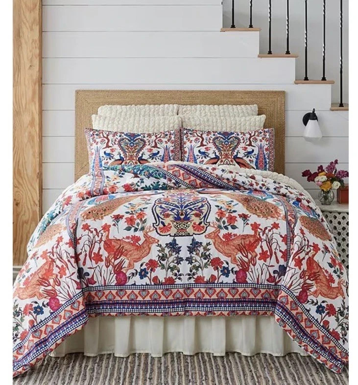 Studio D Kyrie Peacock Floral Comforter Mini Set wShams Full/Queen $209 NWT