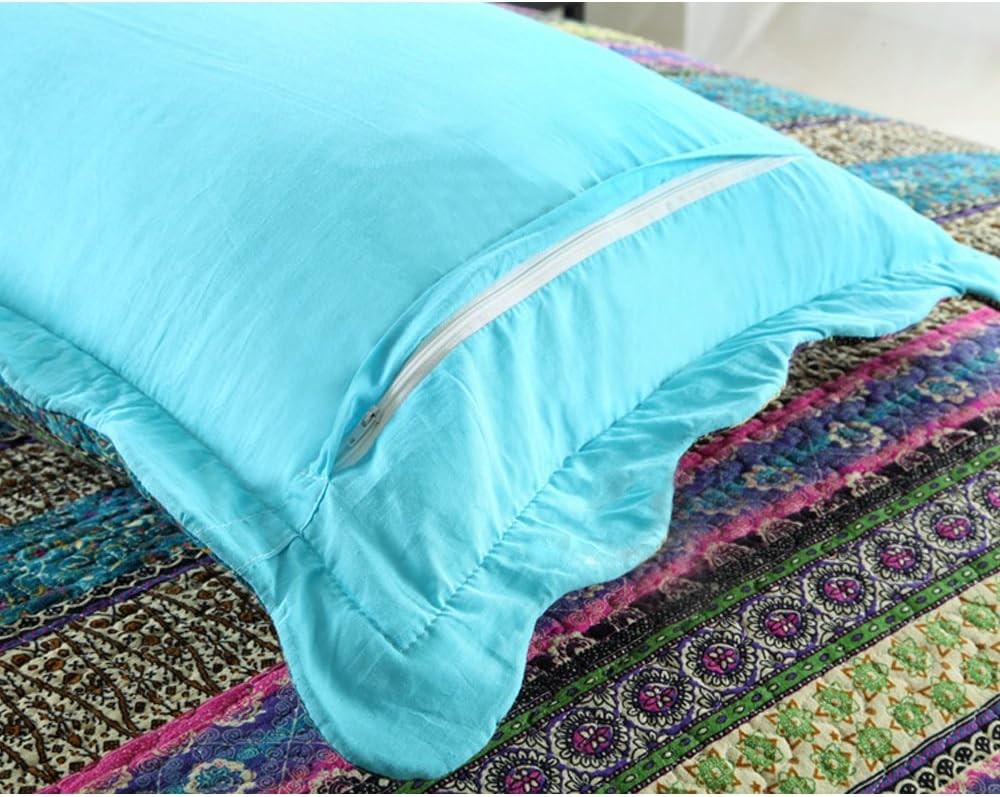 Striped Cotton Patchwork Bedspread Quilt Set