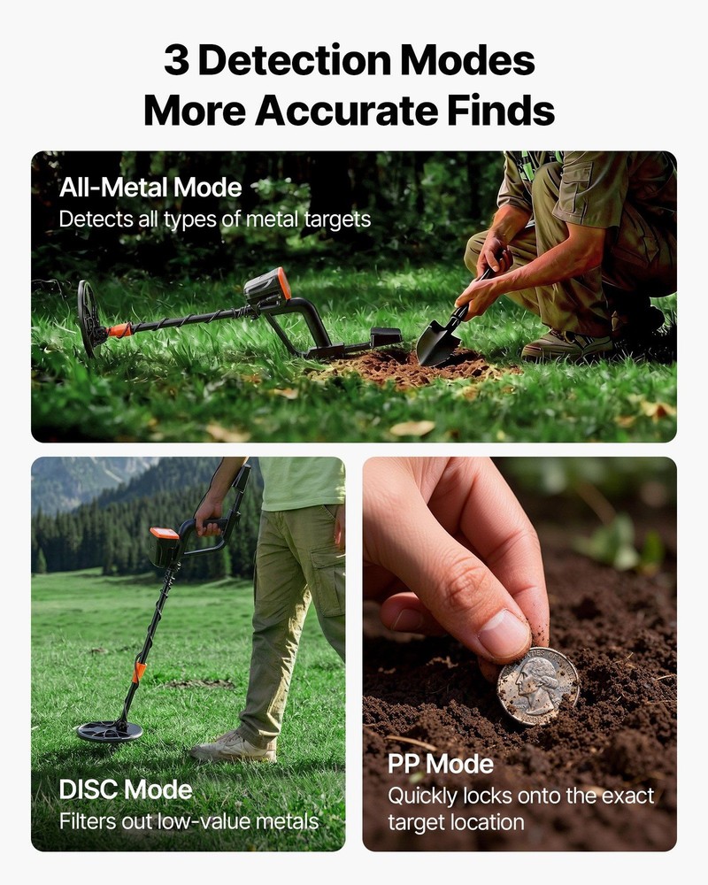 8in IP68 3-Mode Precision Adjustable Professional Gold Detector