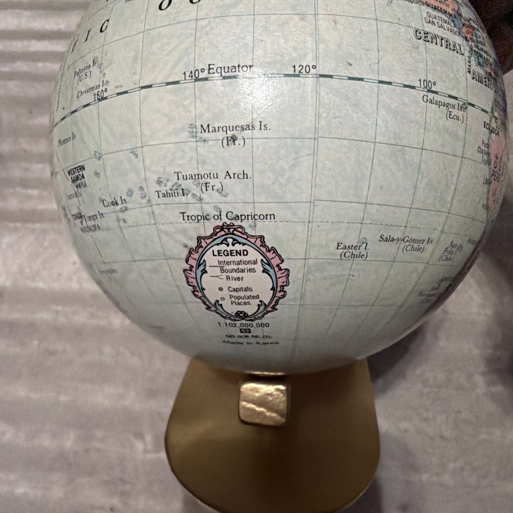 Legend Globe World Map Raised Made in Korea