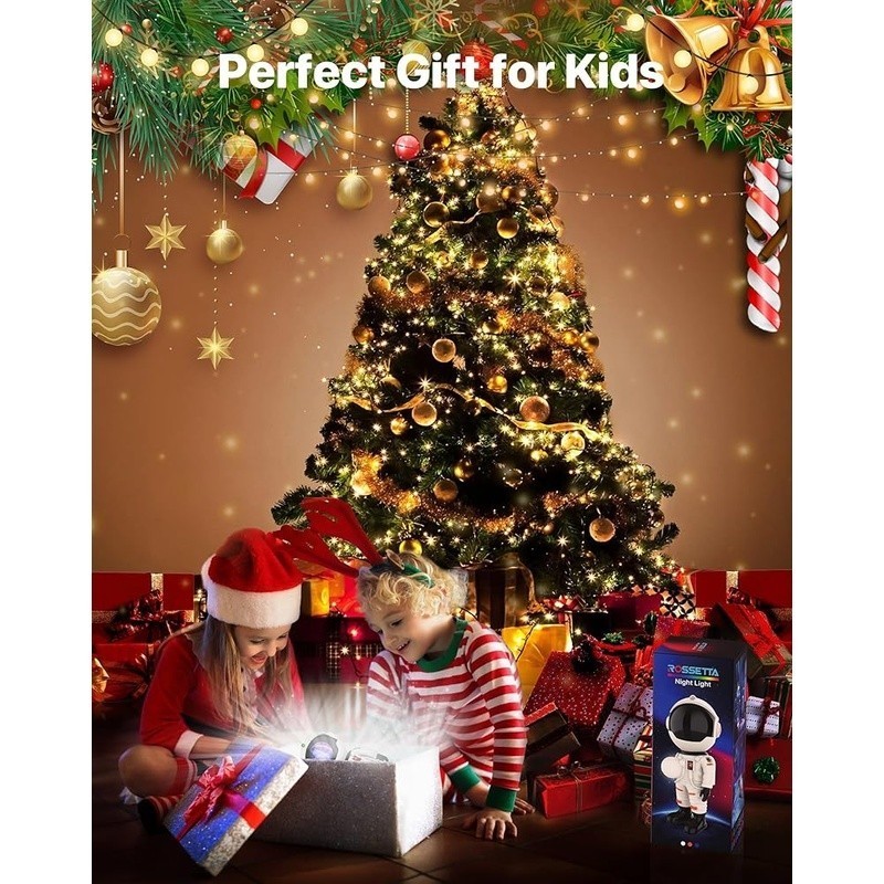 Astronaut Galaxy Projector Night Light 29 Effects Remote Control Auto-Off Timer