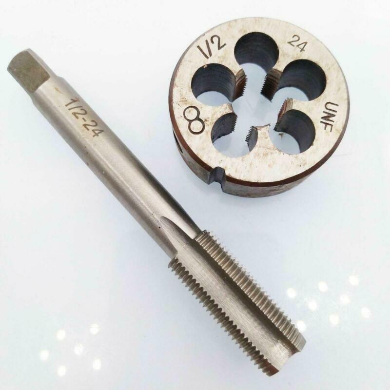 1set HSS Machine 1/2-24 UNF right-hand Plug Tap and Die Thread Tools