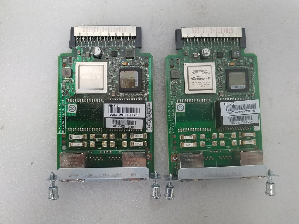 Lot of 2 CISCO T1/E1 Multiflex Trunk Voice/WAN Interface Module VWIC3-2MFT-T1/E1