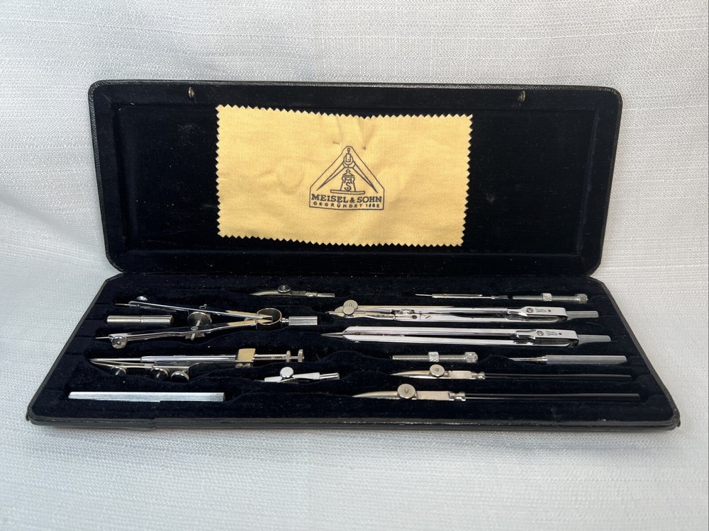 Vintage Meisel & Sohn Precision Engineering Drawing R7 Drafting Set