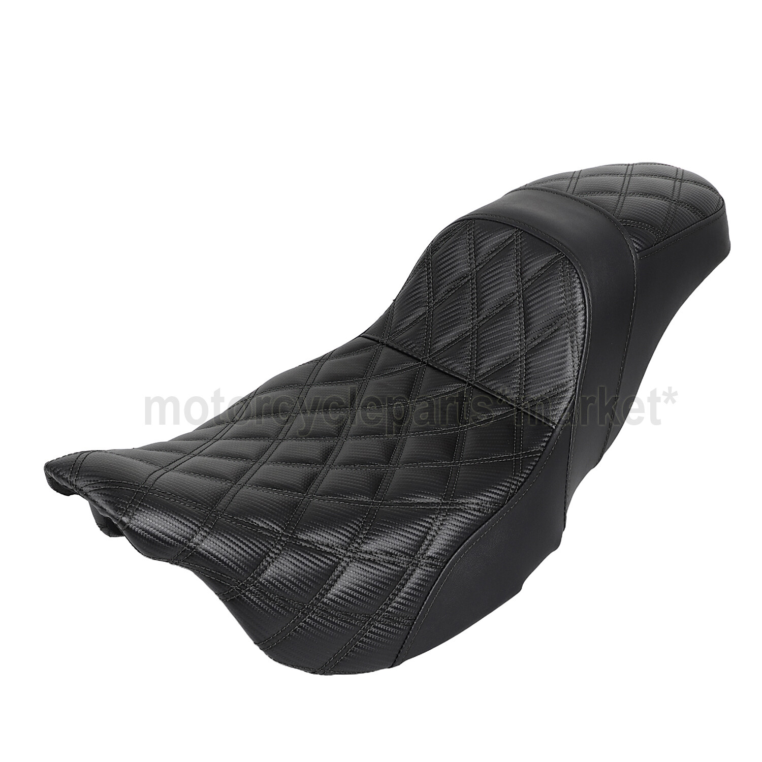 Step-Up Lattice Stitch Seat For Harley 2008-2023 Electra Road Street Glide Black