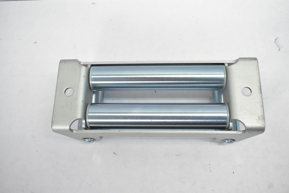 Roller Winch Fairlead Cable Guide 4 Roller Mount Bracket Silver ATV UTV Truck