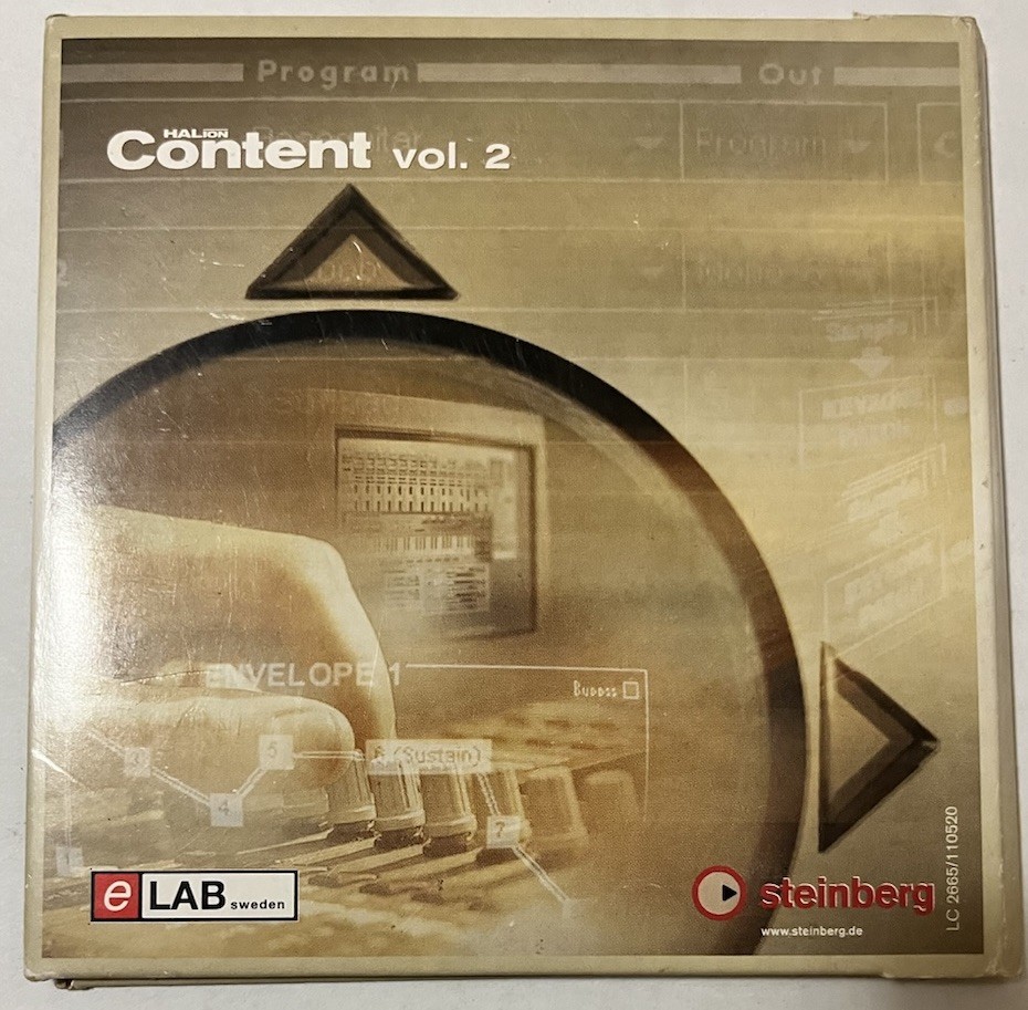 HALION CONTENT VOL 2 -Steinberg Loops, Beats, Samples- MAC software cds