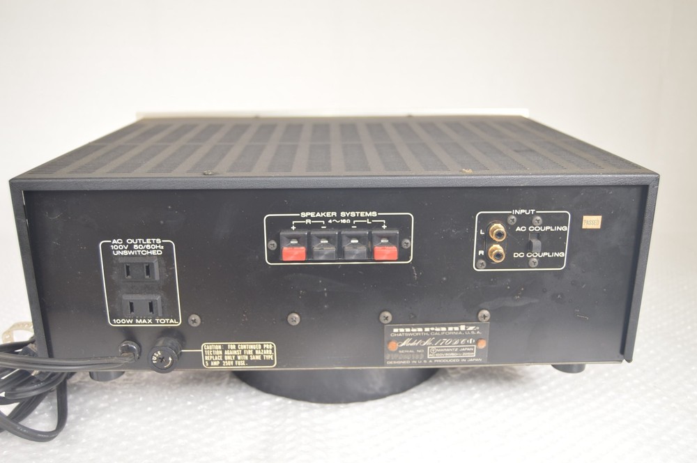 Marantz Model 170DC Stereo Power Amplifier Vintage Working Excellent
