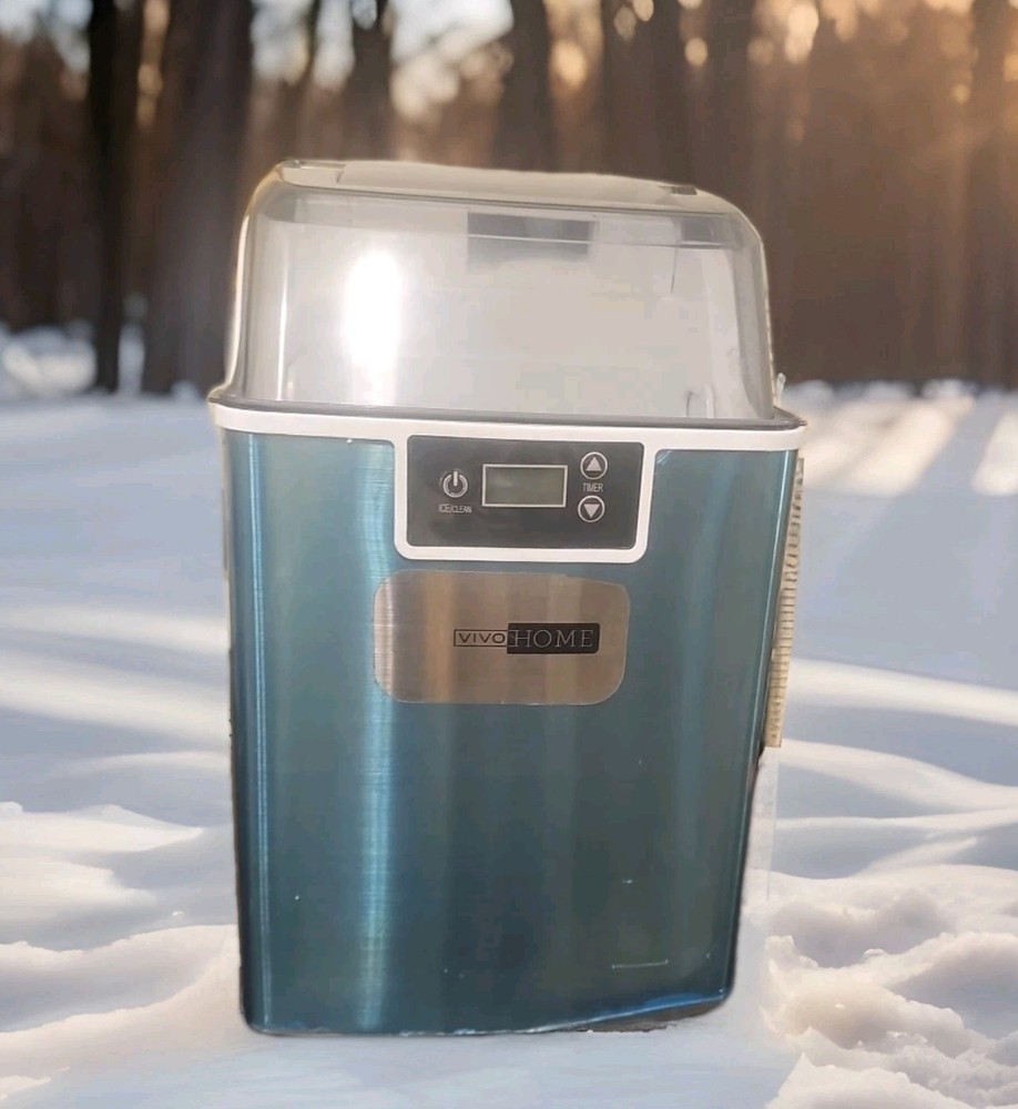 44lbs/Day Electric Chewable Nugget Ice Cube Maker Machine Self-Clean Function