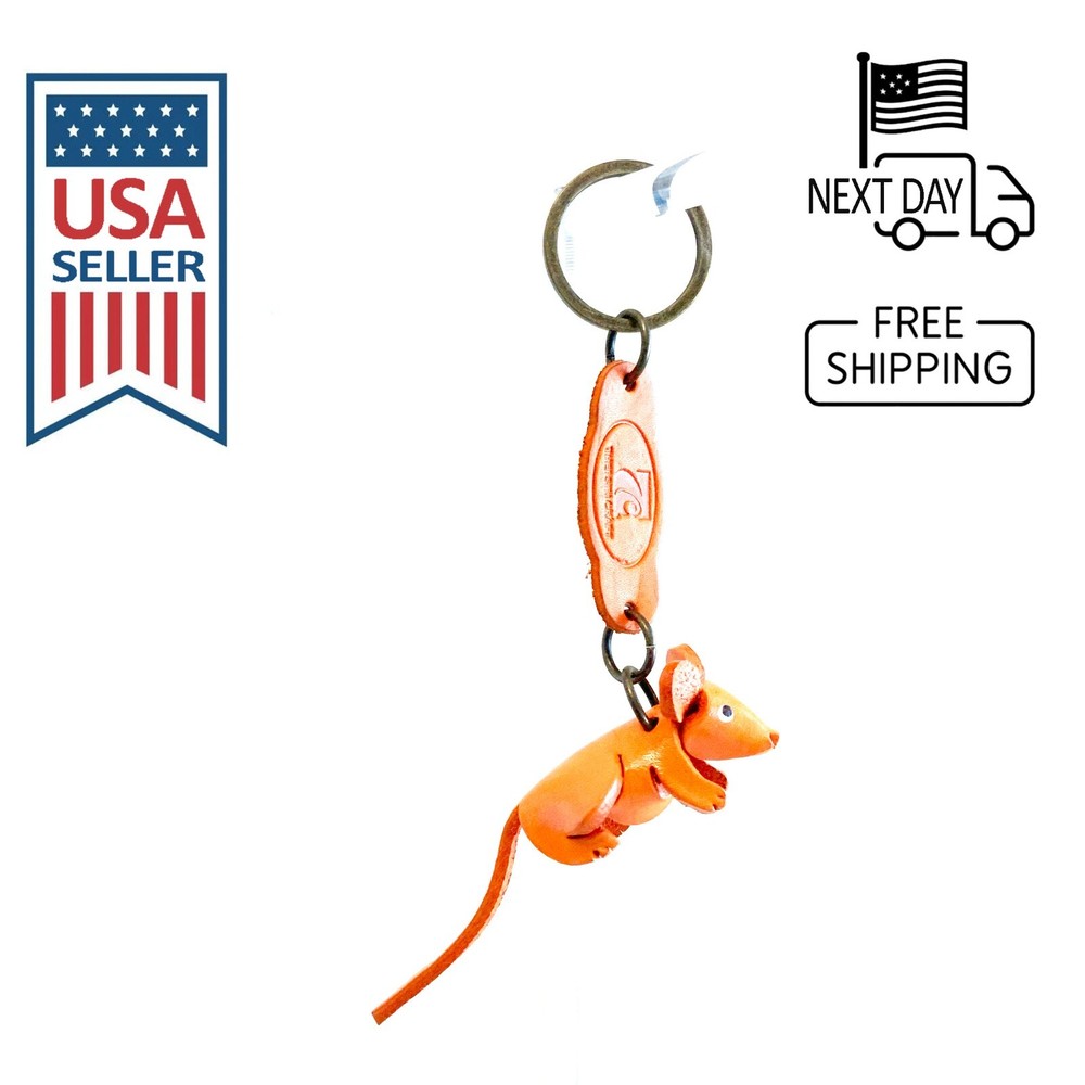 Mouse Handmade Leather Keyring