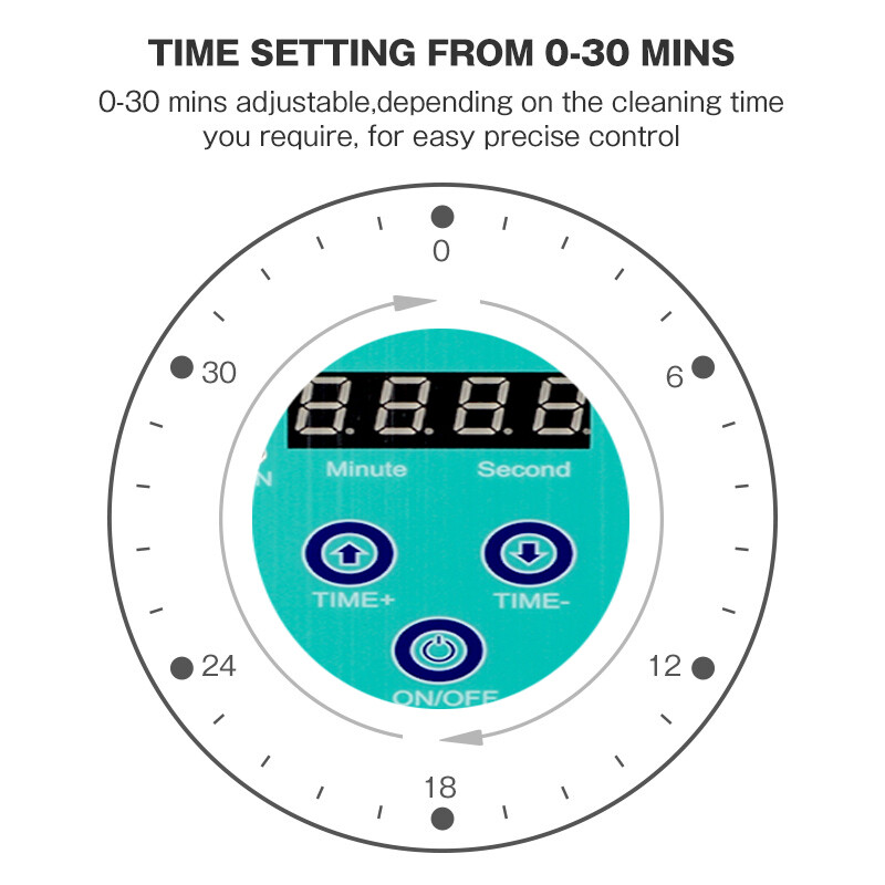 0.8L-30L Ultrasonic Cleaner Stainless Steel Industry Heated Heater w/Timer