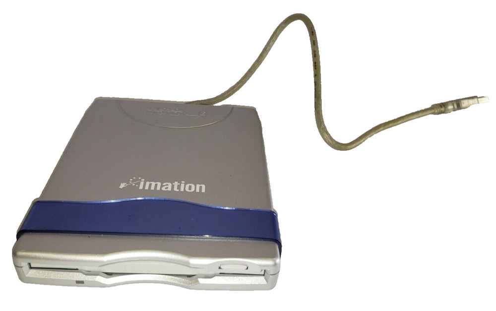 Imation External Floppy Disk Drive USB, 3.5" Model D353FUE Silver / Blue
