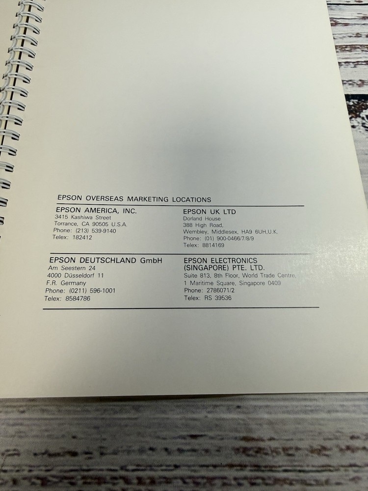 Vintage 1983 Epson FX-80 Dot Matrix Printer Operation Manual-Excellent Condition