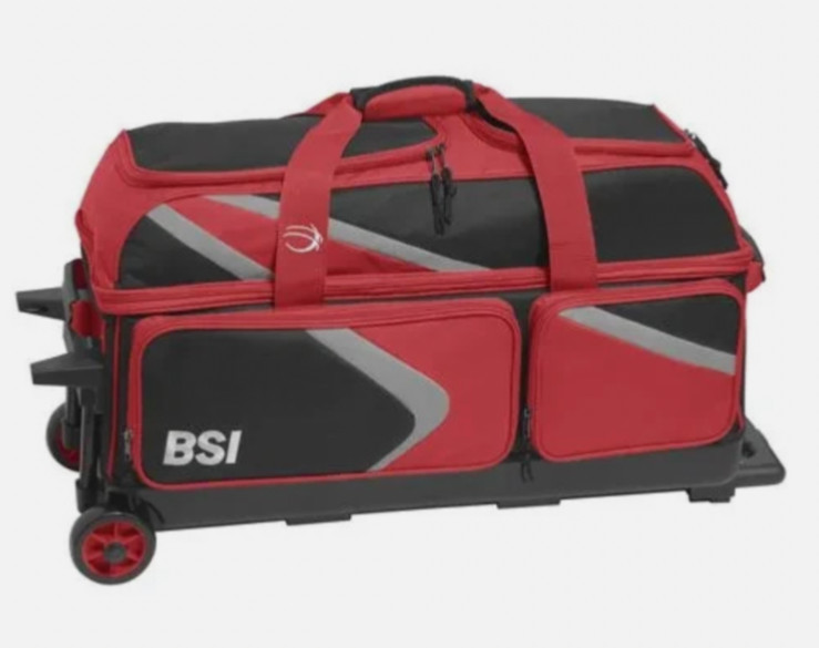 BSI Dash 3 Ball Triple Roller Red Bowling Bag