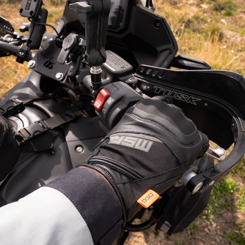 MSR Gravex Gloves w/D3O Leather Adventure Street Motorcycle Grey X-Large