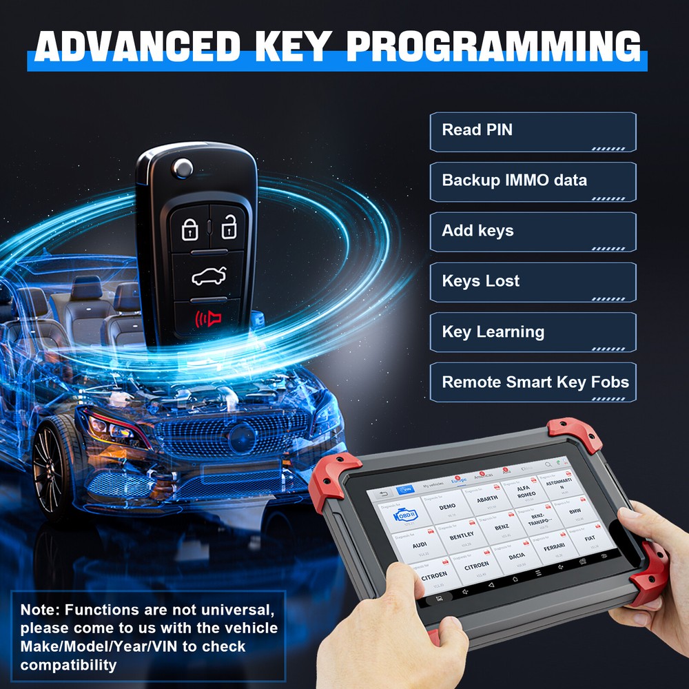 XTOOL D7 Auto Bidirectional Scanner Full System Diagnostic Key Pr0gramming Tool