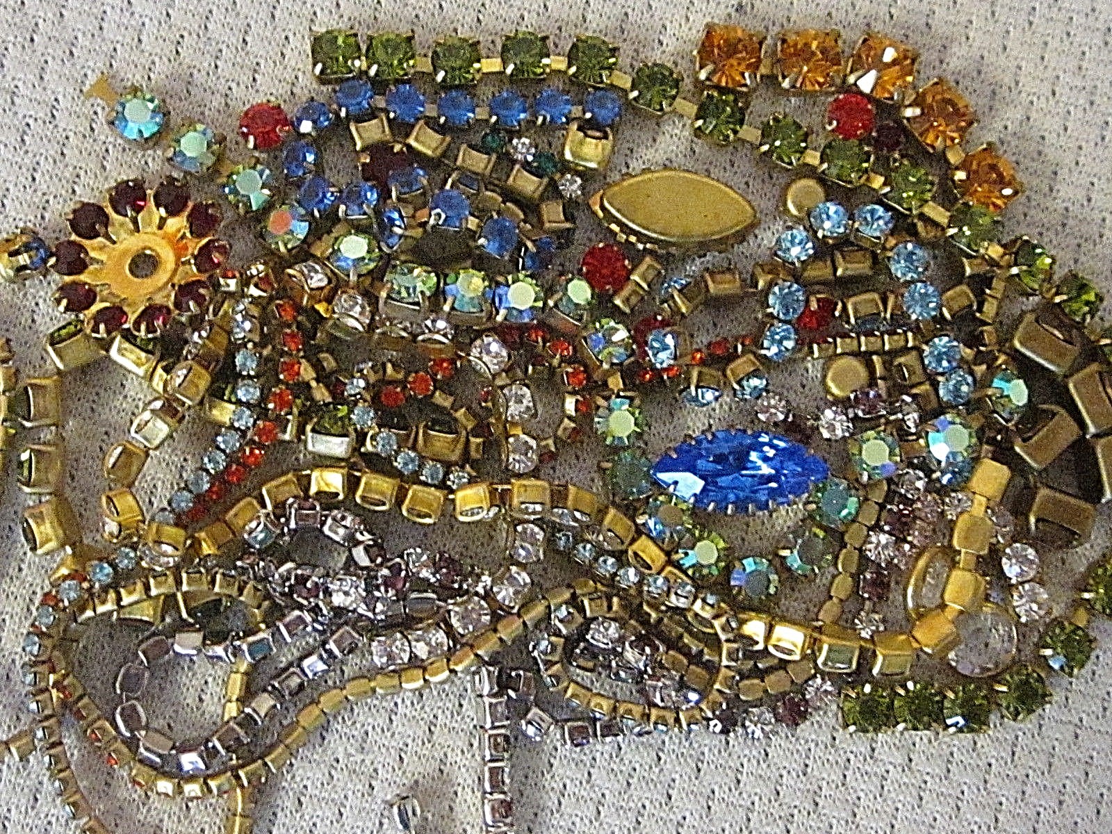 100% SWAROVSKI RHINESTONE CHAIN ROPE STRIPS SETTINGS LOT VTG NOS FINDINGS CRAFTS