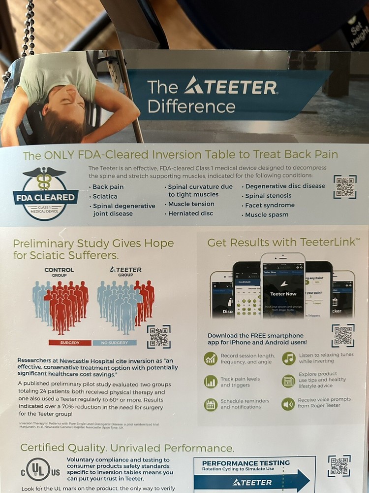 Teeter NXT-S Inversion Table