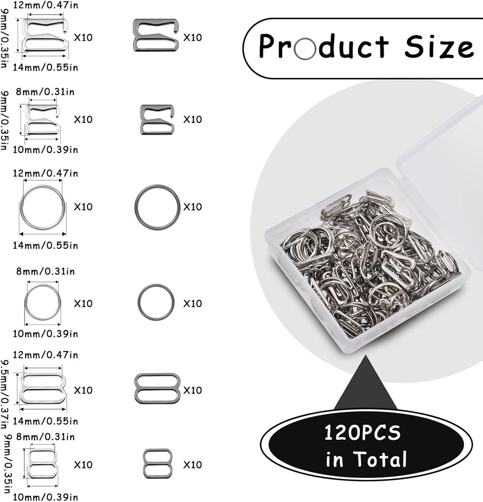 Bra Strap Hooks Swimsuit Slider Replacement Clips