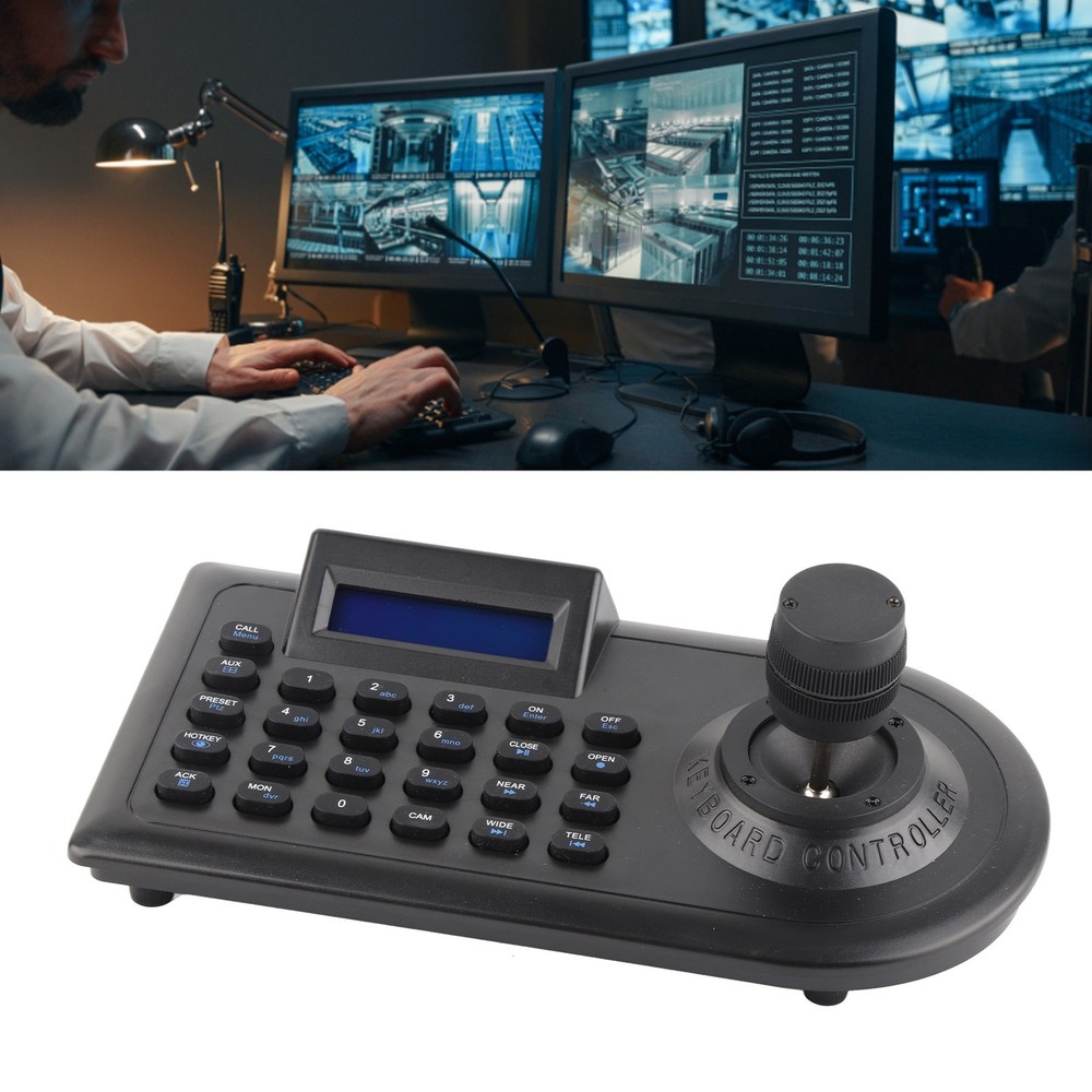 US Plug 3D PTZ Camera Controller Strong Compatibility LCD Display With