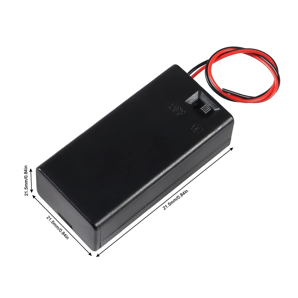 DIANN 4pcs 9V Battery Holder with ON/Off Switch Case Wire