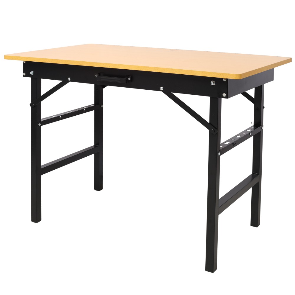Portable Folding Workbench Tool Table w/ Measuring Tape & Protractor