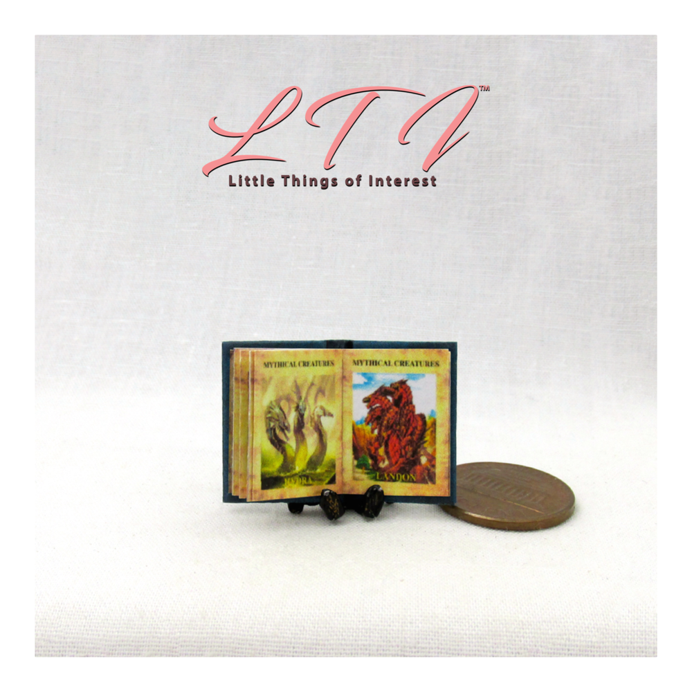MYTHICAL CREATURES Miniature 1:12 Scale Readable Illustrated Book Centaur Hydra