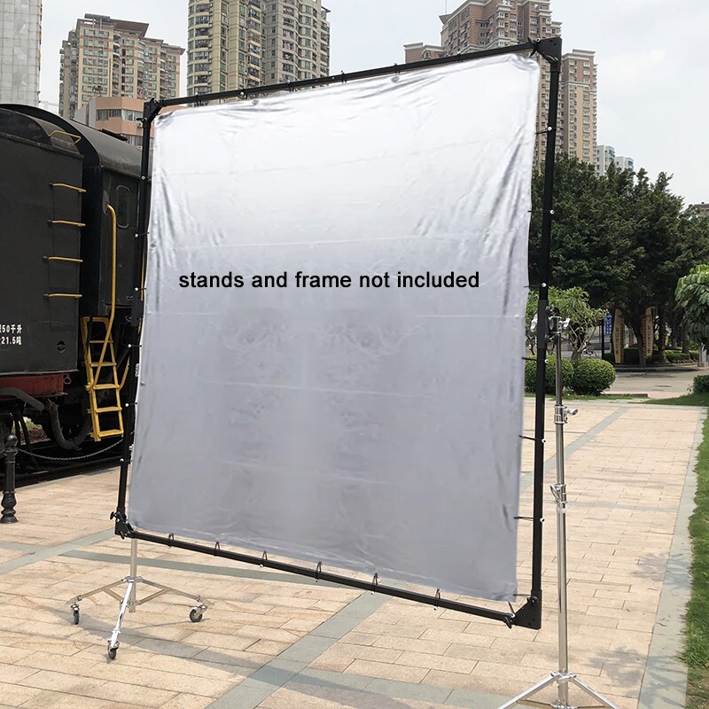 4'x4' 1.2x1.2m Solid Silver Reflector Butterfly/Overhead Fabric