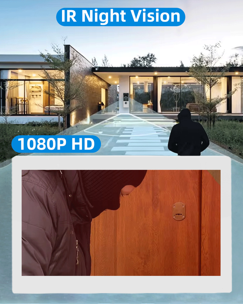 Smart Home Video Intercom System, 10 Inch Touch Screen with Motion Detection