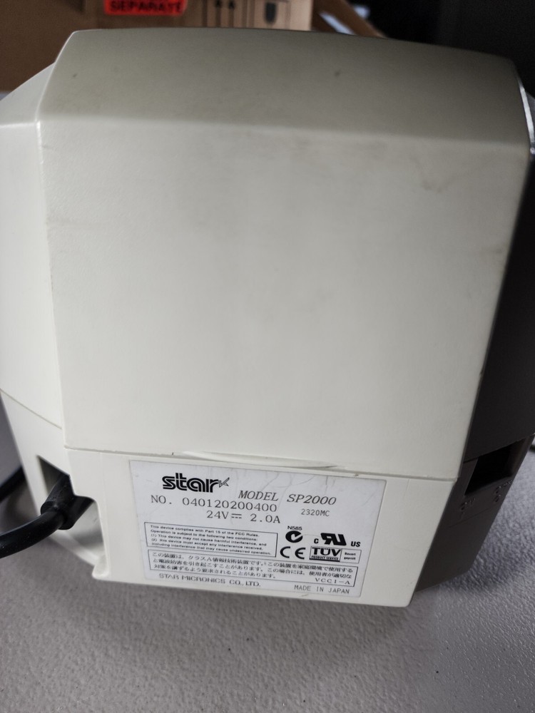 Sierra Star SP2000 Printer Restaurant Ticket Dot Matrix - Powers On W/ Box *READ