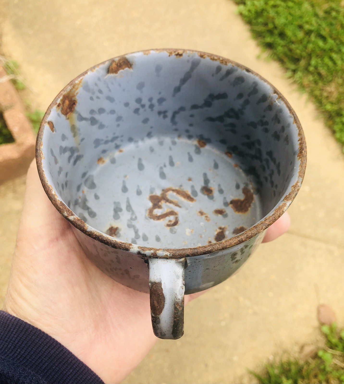 Spanish American War U.S. Army Gray Enameled *U.S. SOUP CUP* Calvary, Military