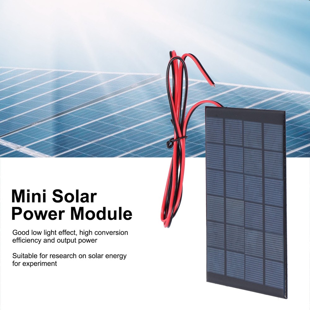 2Pcs Mini Solar Power Module Epoxy Panel With 100cm Cable Electronic New