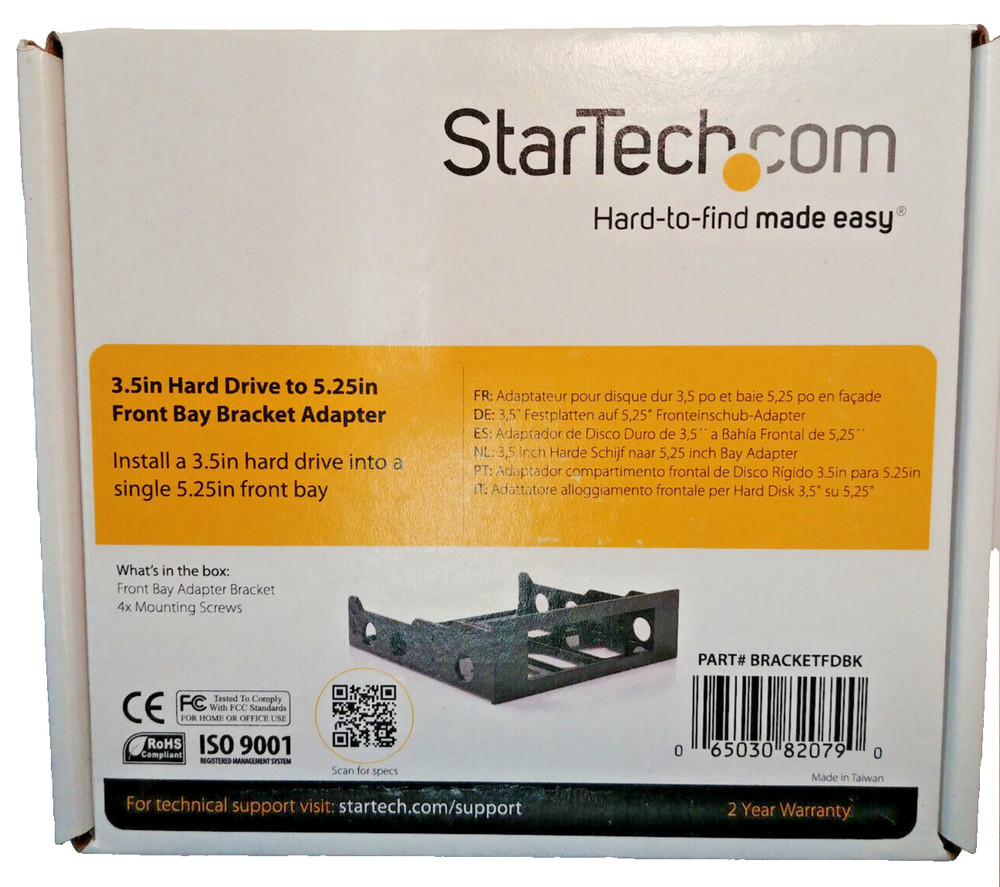 Startech BRACKETFDBK Bracket for 3.5" Floppy on 5.25" Base w Bezel