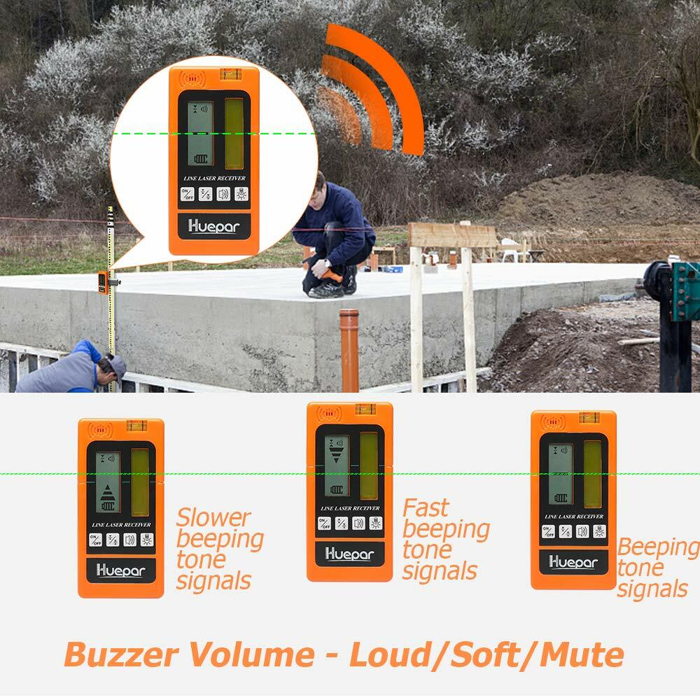 Huepar Laser Level 360°3D 12 Lines Laser Self Leveling Cross Measure Tool Kit