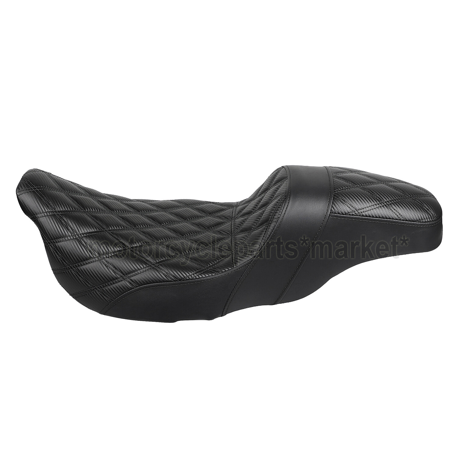 Step-Up Lattice Stitch Seat For Harley 2008-2023 Electra Road Street Glide Black