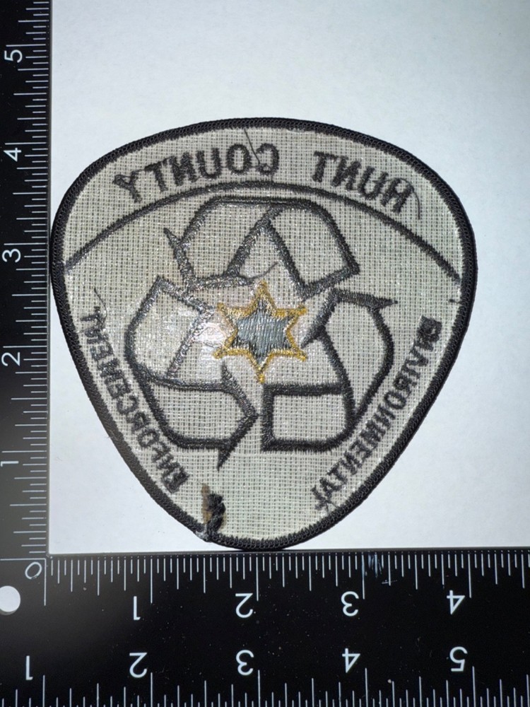 Hunt County Texas TX Environmental Enforcement Shoulder Patch Obsolete