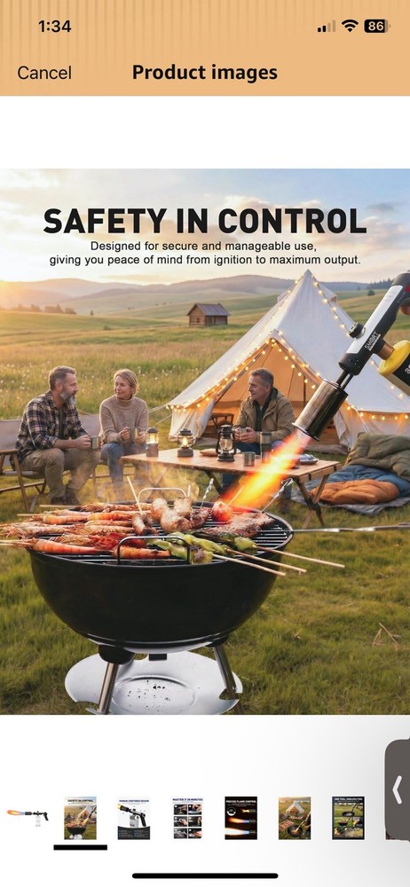 Propane Torch for Cooking, Grilling, Camping