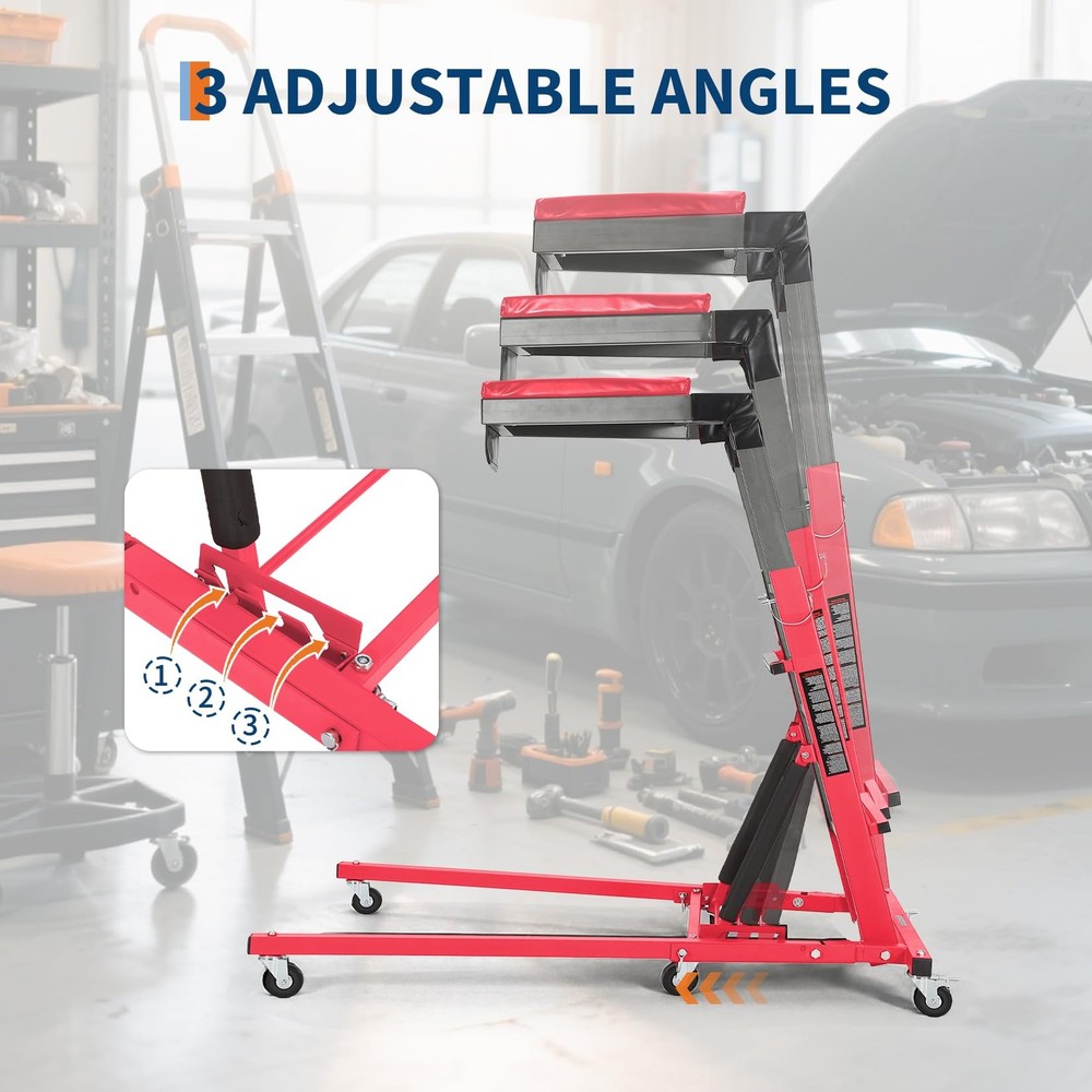 Automotive Topside Creeper 400LBS Adjustable 48"-66" Foldable Engine Creeper NEW