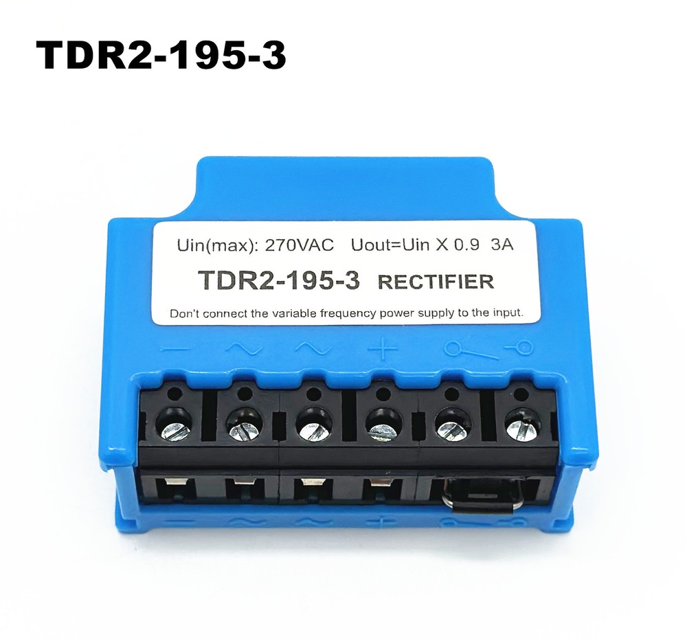 TDR2-195-3 Uin max 270VAC Uout=Uin*0.9 3A full-wave brake rectifier module