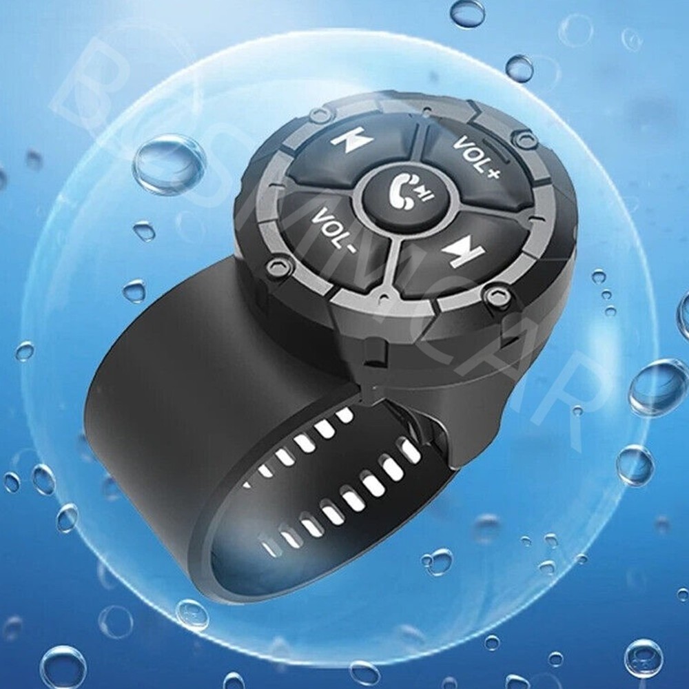 Motorcycle BT Wireless Remote Control Button Media Controller Handlebar Mount